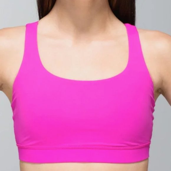 Lululemon Energy Bra Size 12 Sonic Hot Pink - LIKE NEW! - Picture 5 of 12